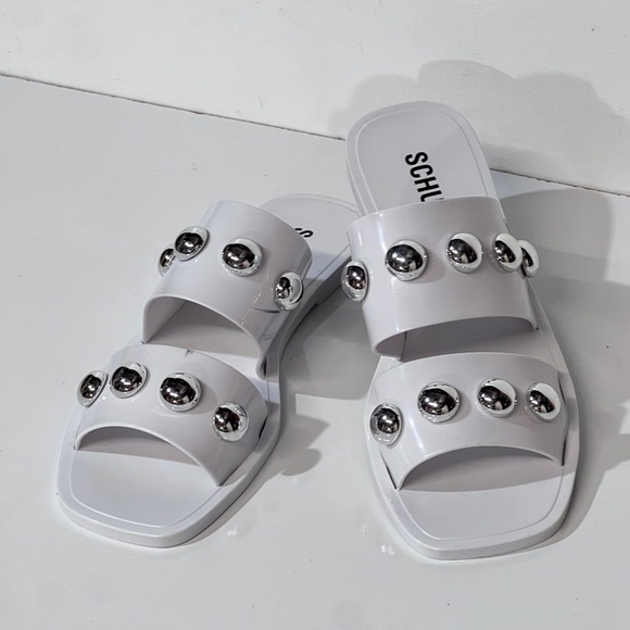 🛍️SCHUTZ  Jelly lizzie slide studded sandals size 8‎ - Picture 3 of 11
